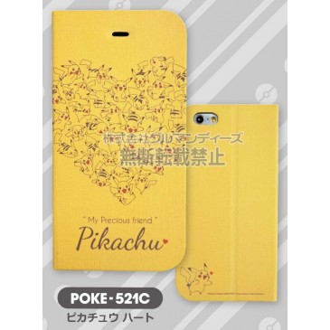 "Pokemon" iPhone6 Flip Case Magnet Type Pikachu Heart POKE-521C